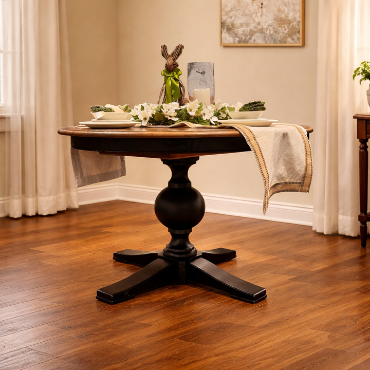 Orig Price $3500 - Round Dining Table w/ Leaf - Acosta's Home