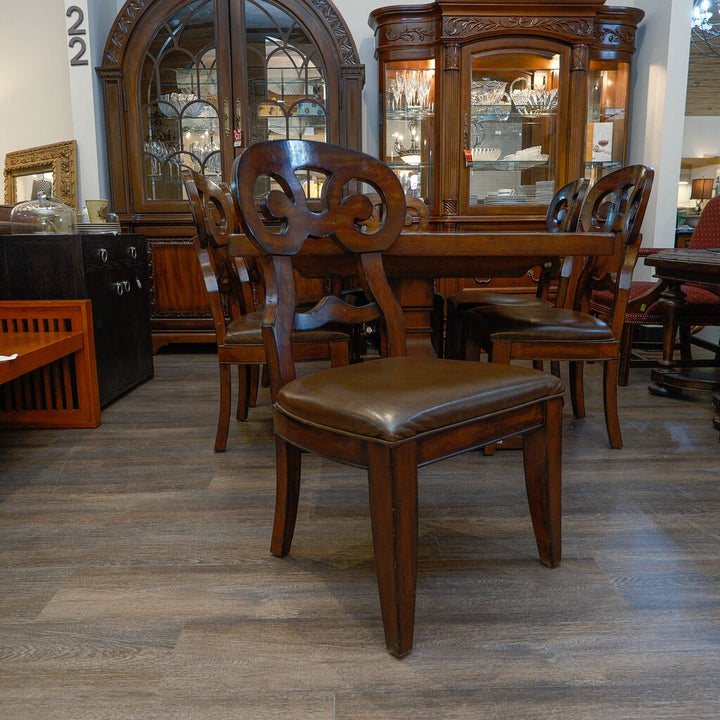 Trestle Dining Table with 6 Chairs - Acosta's Home