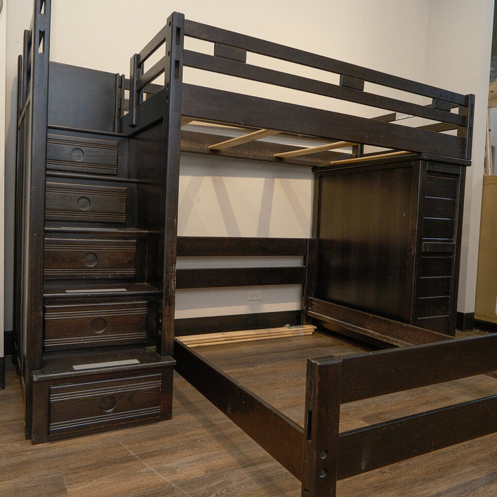 Orig Price $1500 - Twin over Full Staircase Bunkbed - Acosta's Home