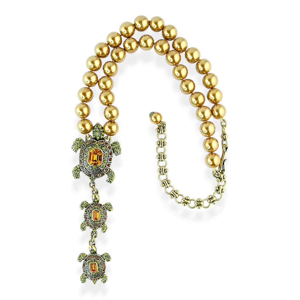 Crystal Drop Turtle Chandelier Necklace - Acosta's Home