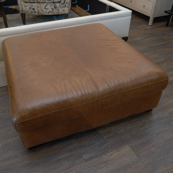 Leather Cocktail Ottoman - Acosta's Home