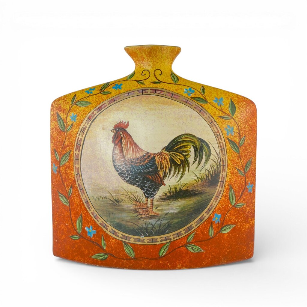 Hand Painted Rooster Vase - Acosta's Home