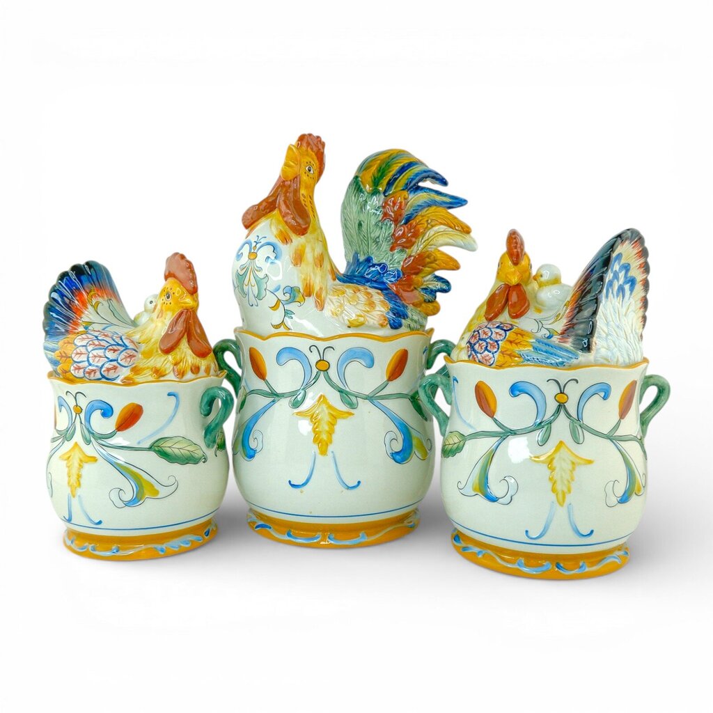 3 Rooster Canister Set - Acosta's Home