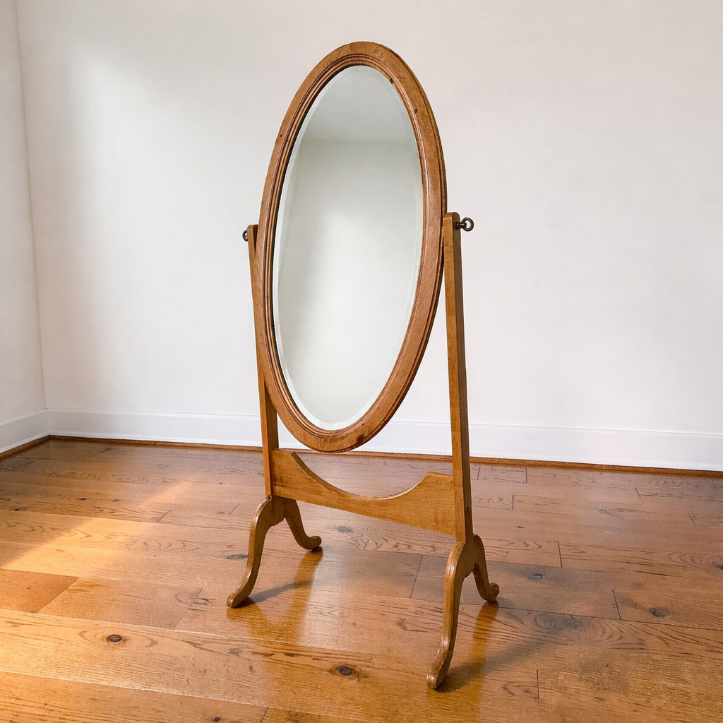 Standing Wooden Cheval Mirror - Acosta's Home