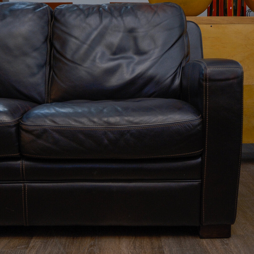 Orig Price $2500 - Rainier 2 Piece.Leather Sofa Chaise - Acosta's Home