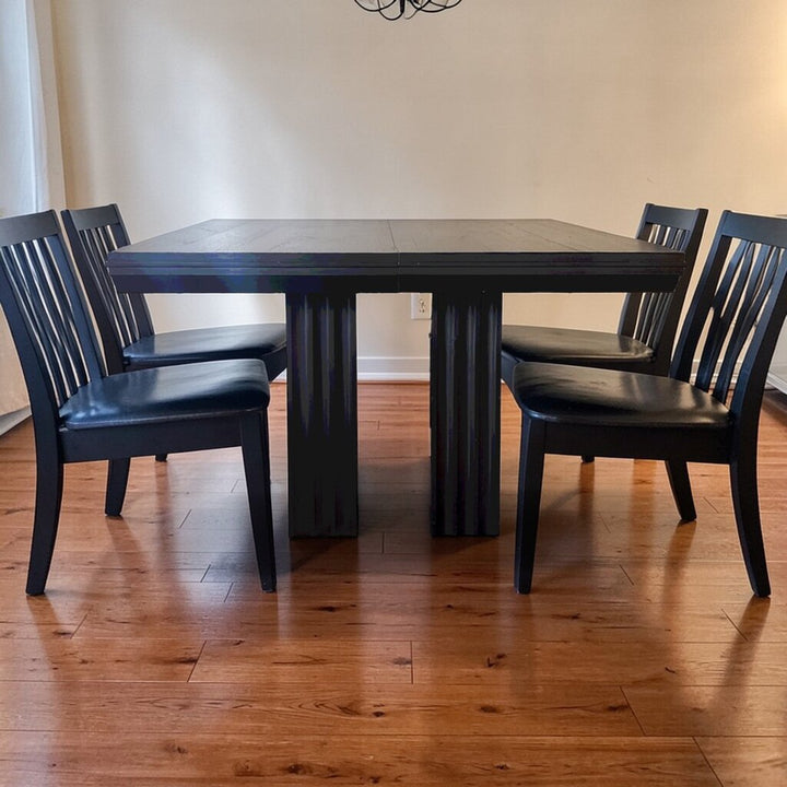 Dining Table w/ Column Legs & 2 Leaves - Acosta's Home