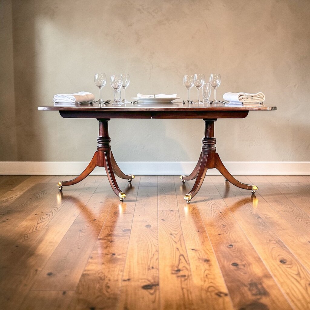 Vintage Dining Table w/ Casters - Acosta's Home