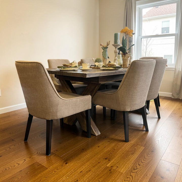 Orig Price $3500 - Dining Table w/ 6 Upholstered Chairs