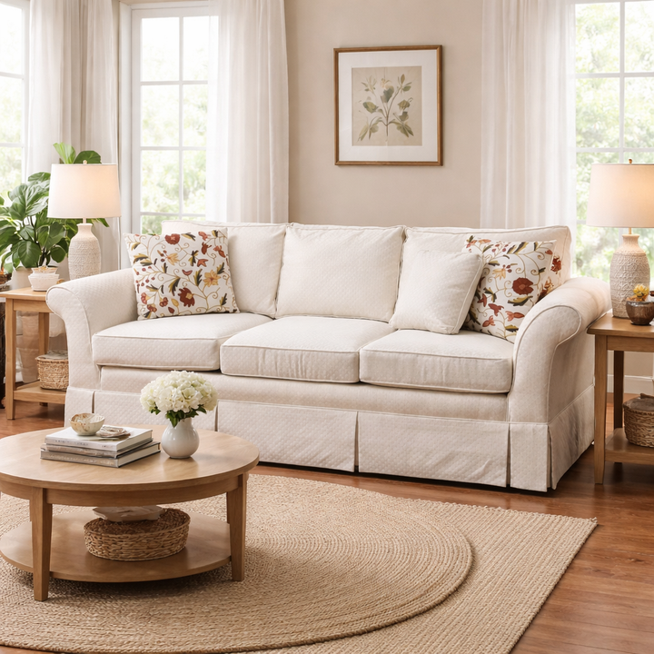 Sofa w/ 3 Accent Pillows