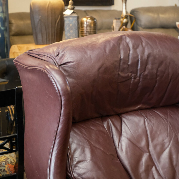 Orig Price $3000 - Leather Wingback Recliner