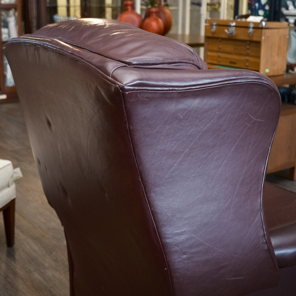 Orig Price $3000 - Leather Wingback Recliner
