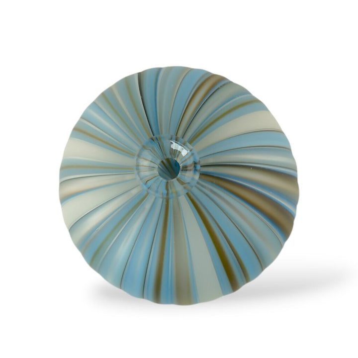 Acid Washed Art Glass Swirl Vase