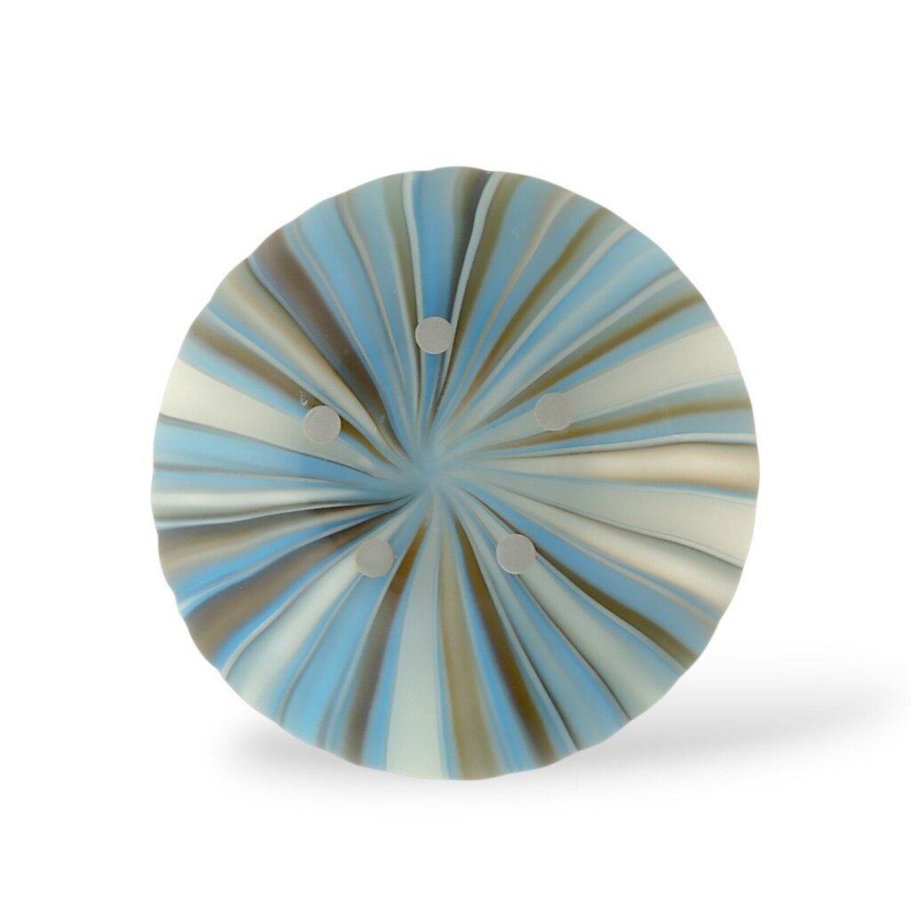 Acid Washed Art Glass Swirl Vase