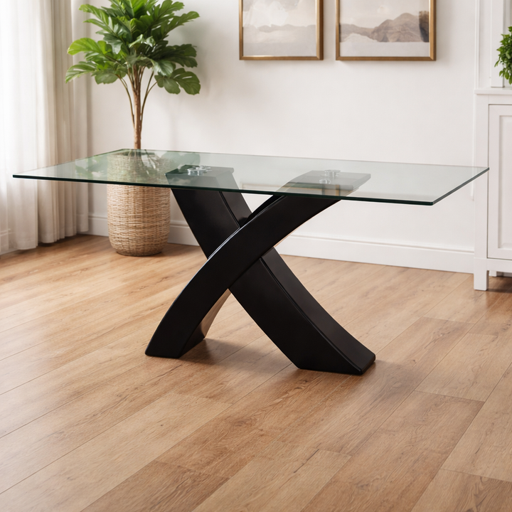Orig Price $1910 - Modern Glass Dining Table
