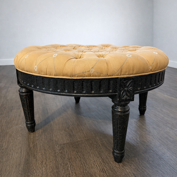 Regency-style Tufted Ottoman