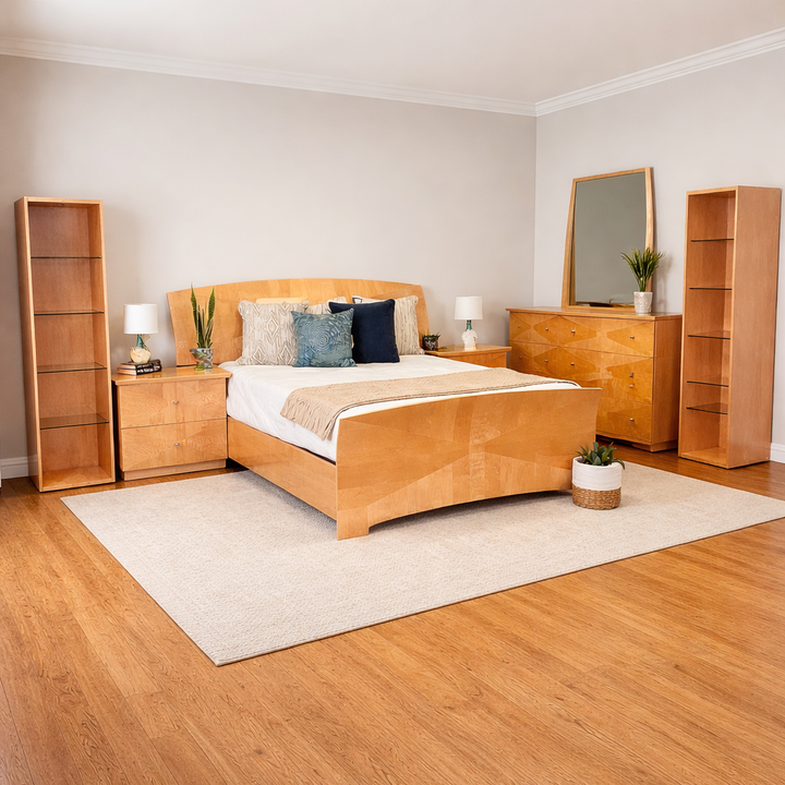 Orig Price $6500 - 7 Piece Contemporary Queen Bedroom Set