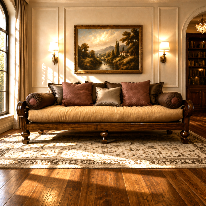 Orig Price $5000 - Metallic Sofa w/ Accent Pillows