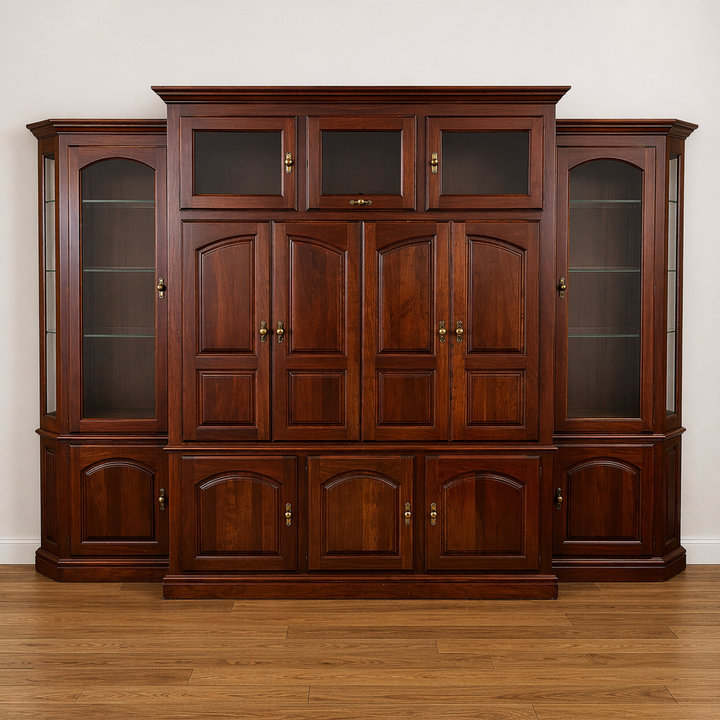Media Center w/ Curio Cabinets