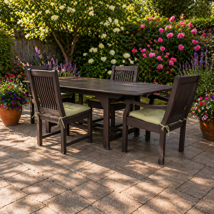 Outdoor Dining Table w/ 4 Chairs