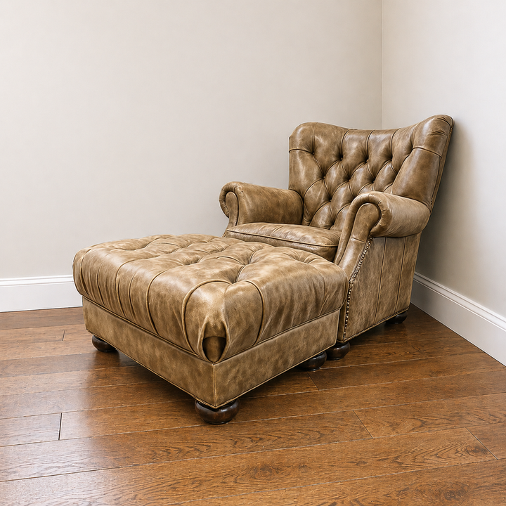 Orig Price $3950 - Club Chair w/ Ottoman