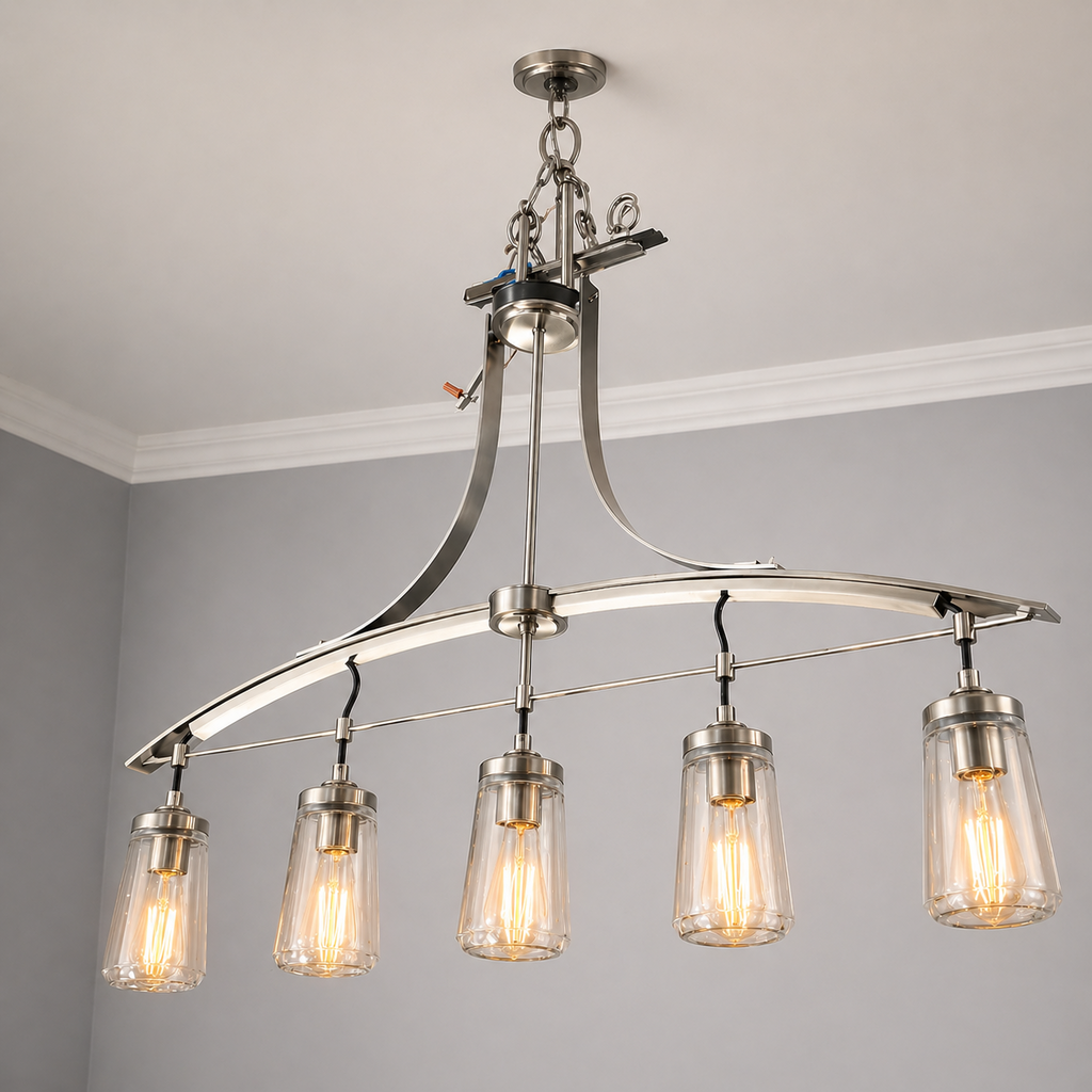 Orig Price $500 - Arc Harbor 5-Light Edison Chandelier