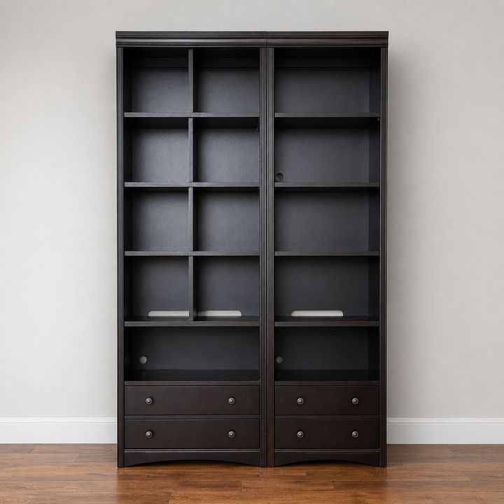 2 Piece Bookshelf w/ Storage