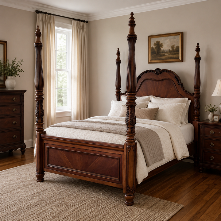 Orig Price $1475 - Queen Four Poster Bed