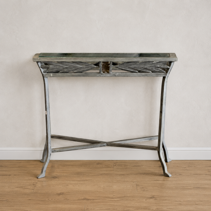 Orig Price $400 - Metal & Glass Sofa Table