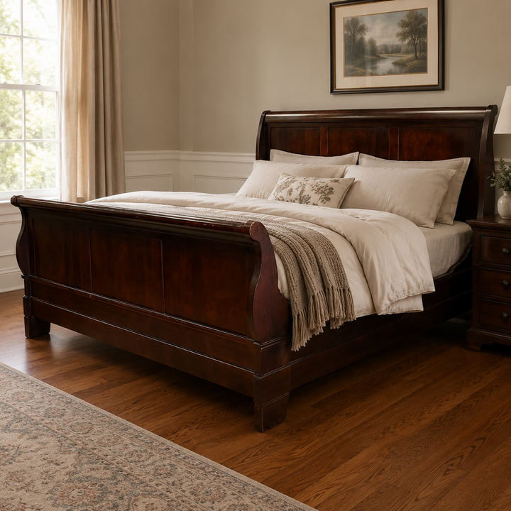 Orig Price $1049 - King Sleigh Bed