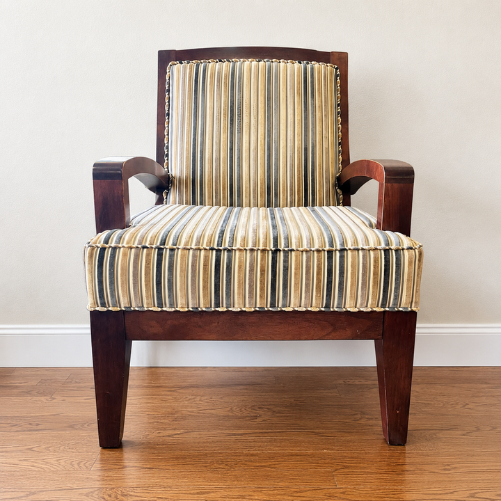 Orig Price $680 - Striped Accent Chair