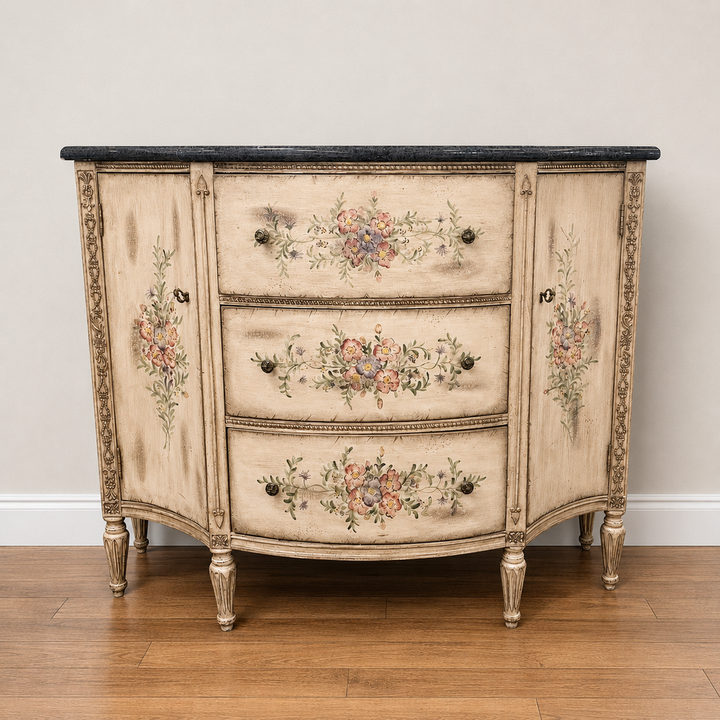 Orig Price $2400 - Painted Buffet w/ Stone Top