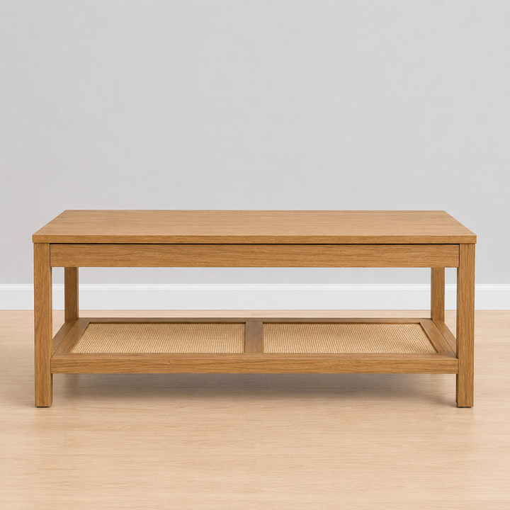 Coastal Cane Shelf Cocktail Table