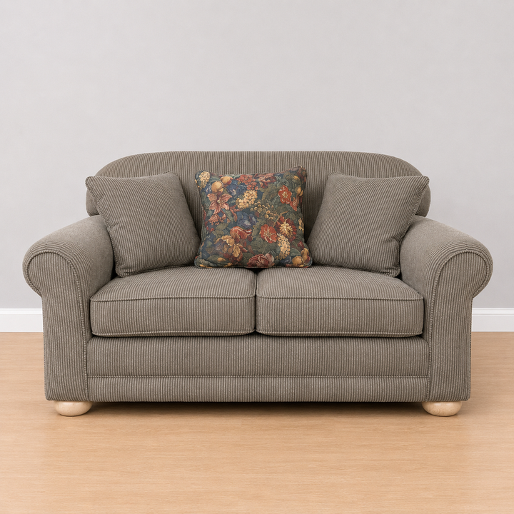 Stratford Roll Arm Loveseat with 3 Accent Pillows