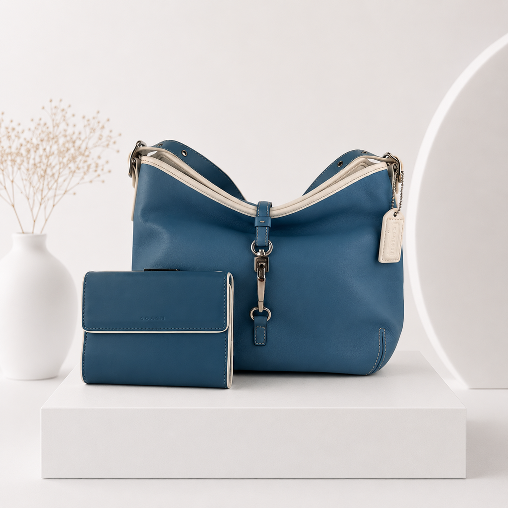 Vintage Hampton Flap Satchel & Wallet