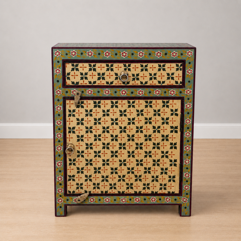 Bohemian-style Cabinet End Table