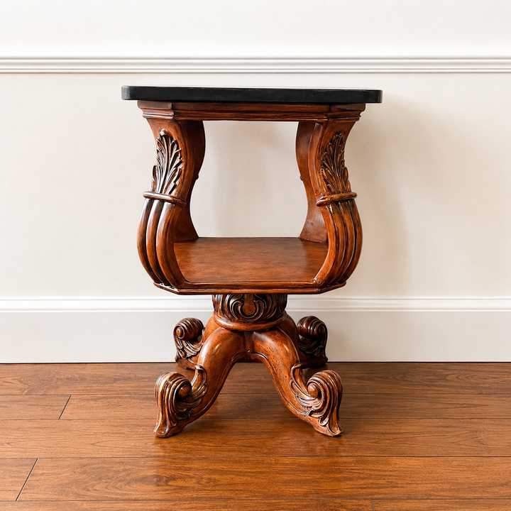 Orig Price $450 - Side Table W/ Stone Top