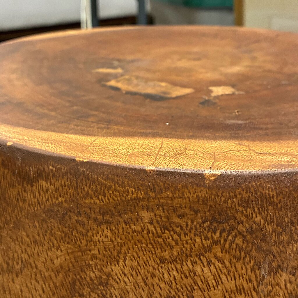 Orig. Price $230 - Solid Wood Drum Accent Table