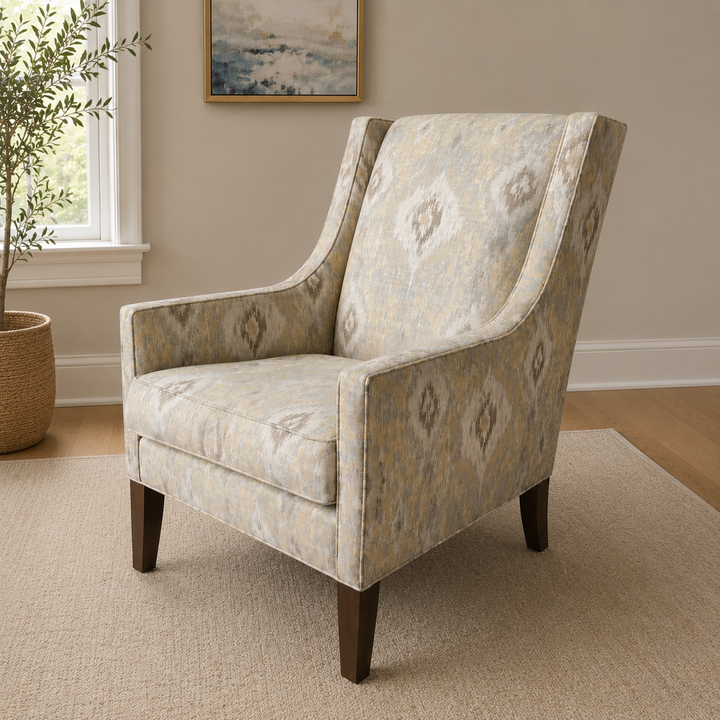 Orig. Price $2,277 - Ikat Wingback Chair