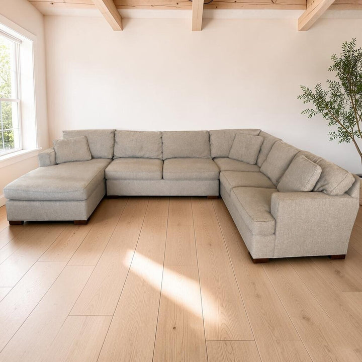 Modern 3 Piece Sectional w/ 3 Accent Pillows
