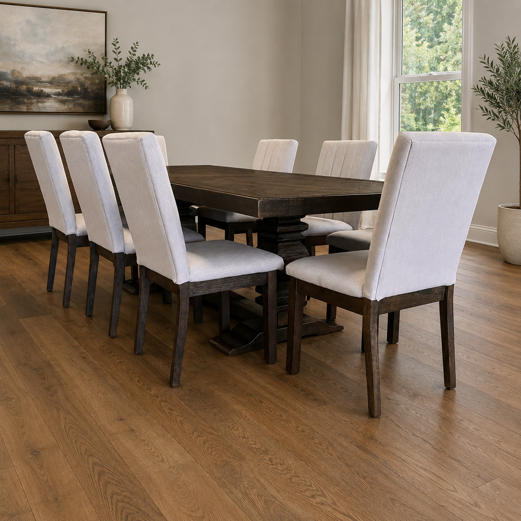 Orig Price $1972 - Dining Table w/ 8 Chairs