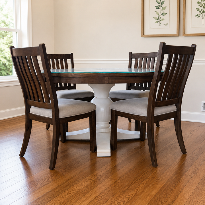 Orig Price $1214 - Round Dining Table w/ 4 Chairs