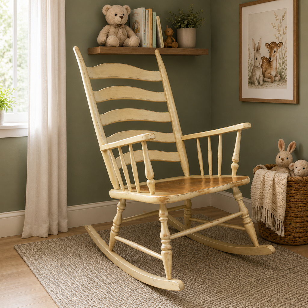 Farmhouse-style Vintage Rocking Chair