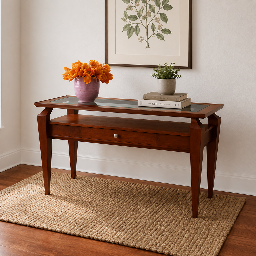 Sofa Table w/ Glass Top
