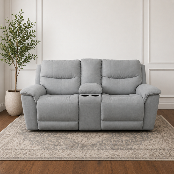 Orig. Price $1,440 - Gaucho Dual Power Reclining Loveseat w/ Console