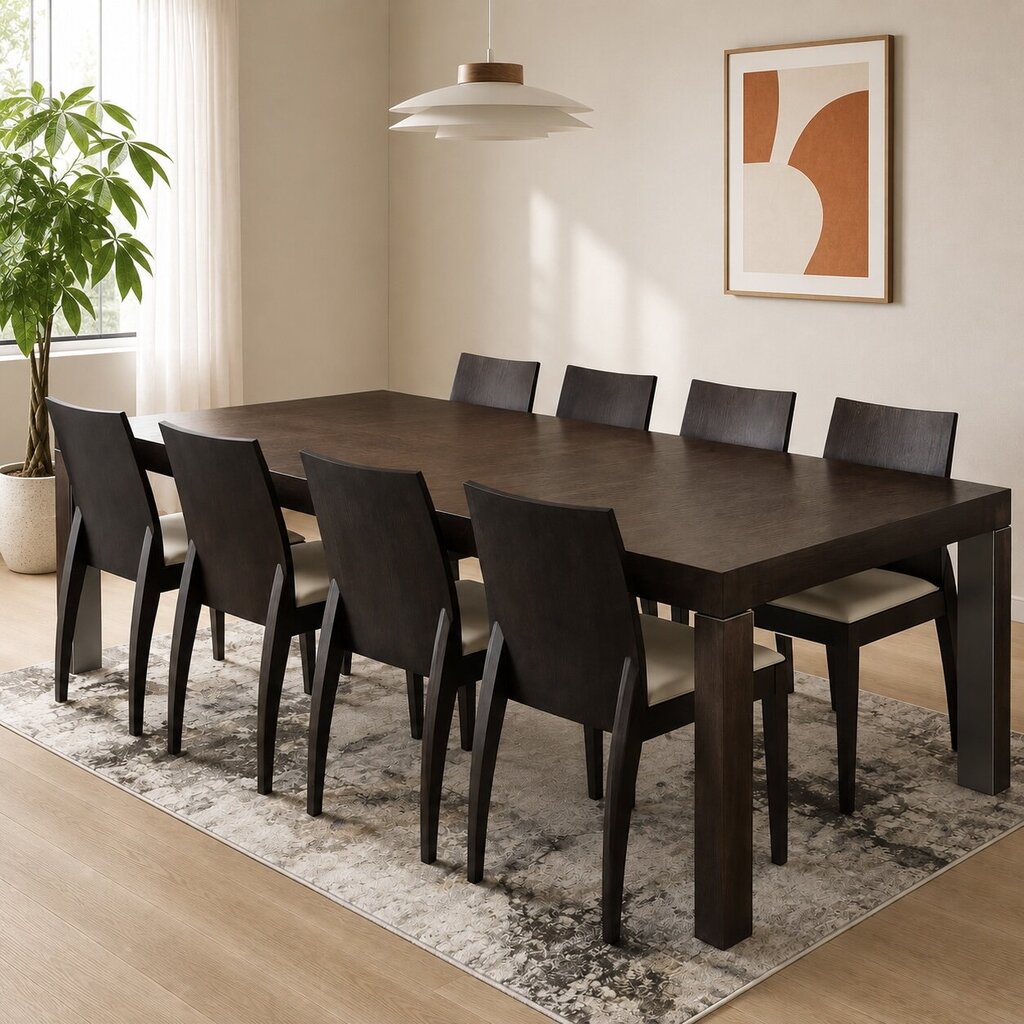 Modern Dining Table w/ 8 Chairs