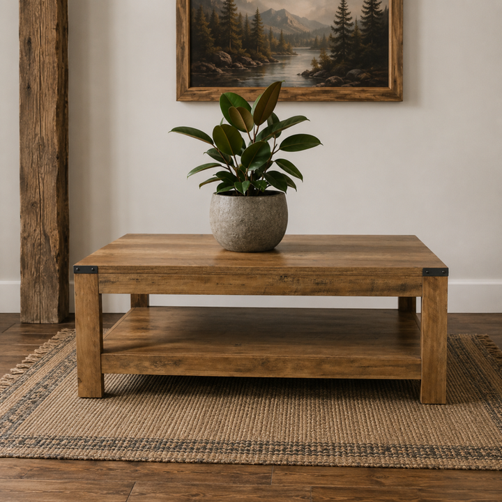 Damika Coffee Table w/ 2 Tier Storage