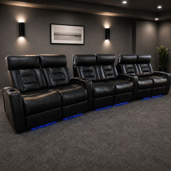 Orig. Price $7600 - Flex HR 3 Piece Theater Seating
