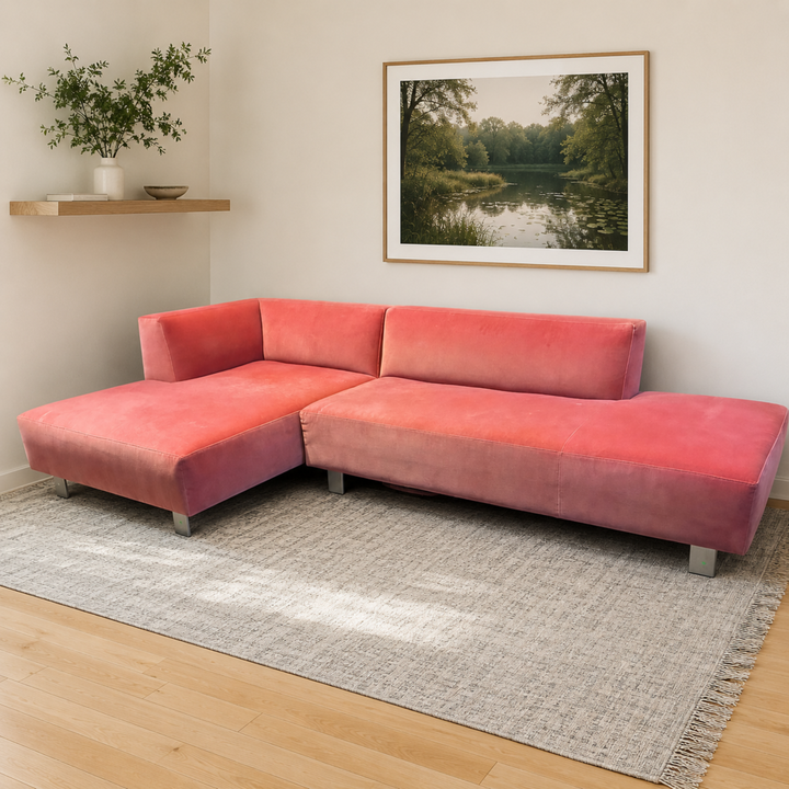 Orig. Price $3,600 - Velvet Chelsea Sectional