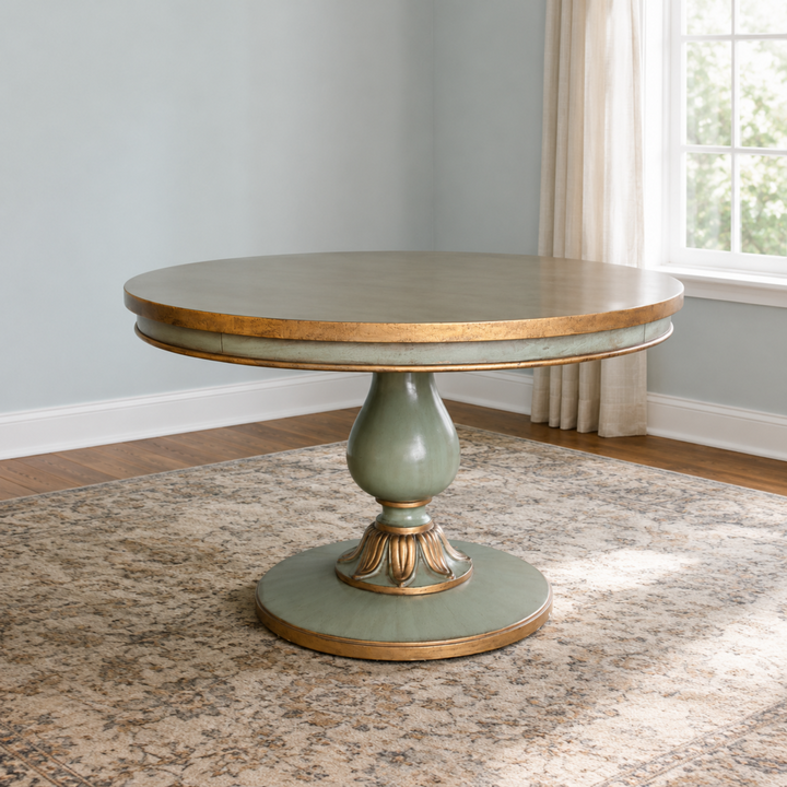 Orig. Price $1,829 Evie Round Dining Table w/ Pedestal Base