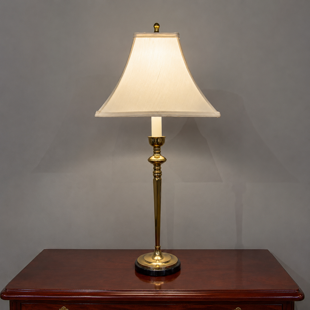 Brass Candlestick Lamp